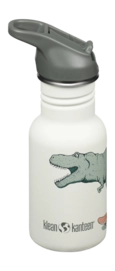 Bouteille d'Eau Klean Kanteen Enfant Classic Narrow 355ml Flip Seal Sport Cap Dino Skate