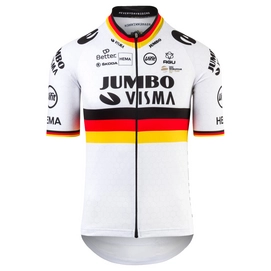 Fietsshirt AGU Team Jumbo Visma Men Replica Duits Kampioen White