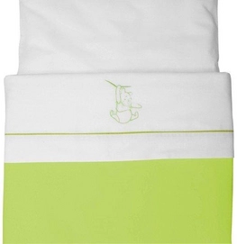 Ledikantlaken Anel Silly Pooh Lime Borduur
