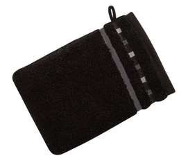 Washcloth Vossen Atletico Black (Set of 6)