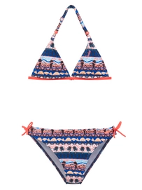Bikini Protest Girls Toucan Triangle Jr Deep Cobalt