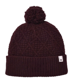 Mütze Black Diamond Cable Cuff Pom Beanie Blackberry