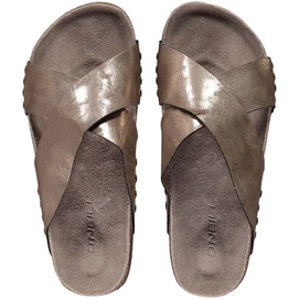 Tong O'Neill Strap Detail Slide Metallic Champagne