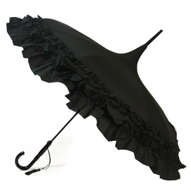 Paraplu Blooming Brollies Frilled Pagoda Black