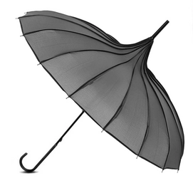 Paraplu Blooming Brollies Ribbed Pagoda Grey