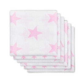 Hydrofiele luier Jollein Little Star Pink (6-delig)