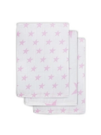 Washandje Jollein Hydrofiel Little Star Pink (3-delig)