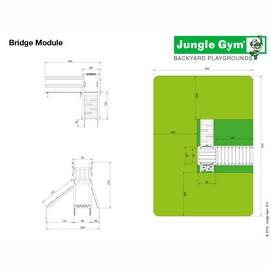Speeltoren Jungle Gym Jungle Home + Bridge Blauw