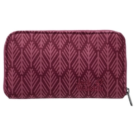 Portemonnee Jack Wolfskin Women Casherella Garnet Red Geometric Leaves