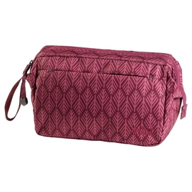 Toilettas Jack Wolfskin Women Space Talent Washbag Garnet Red Geometric Leaves