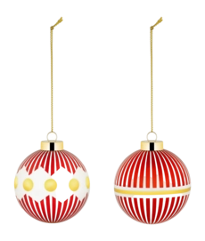 Kerstbal Alessi Delight Christmas Bauble Set 1 (2-delig)