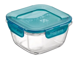 Frischhaltebox Bormioli Rocco Frigoverre Evolution mit Blauem Deckel 14 x 14 x 8 cm