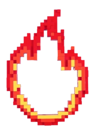 Spiegel Seletti Pixel Mirror Flame