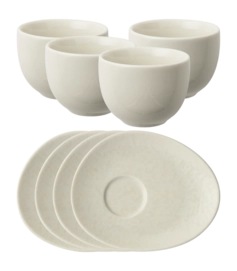 Tasse & Soucoupe Arthur Krupp Porcelaine Eclipse Day (4-Pièces)