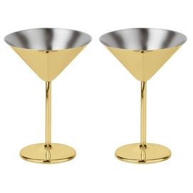 Martiniglas Paderno Mirror Gold (2er-Set)
