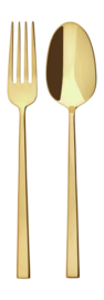 Serveerbestek Sambonet Rock Mirror PVD Gold (2-delig)