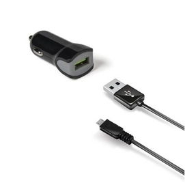 Autolader Celly 2.4A & Micro-USB Kabel Zwart