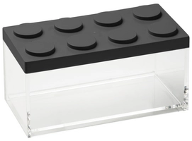 Opbergbox Laag Omada Brickstore Black 1,5 L