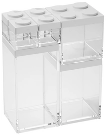 Opbergbox Omada Brickstore Hoog White (7-Delig)