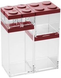 Opbergbox Omada Brickstore Hoog Red (7-Delig)