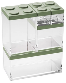 Opbergbox Omada Brickstore Laag Sage Green (7-Delig)