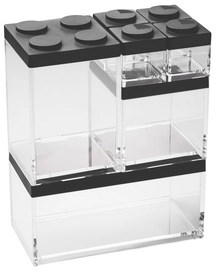 Opbergbox Omada Brickstore Laag Black (7-Delig)