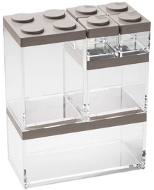 Opbergbox Omada Brickstore Laag Dove Grey (7-Delig)