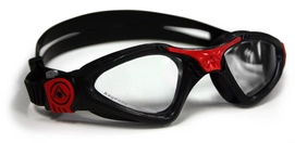 Schwimmbrille Aqua Sphere Kayenne Transparente Linsen Schwarz/Rot Small
