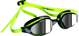 Schwimmbrille Aqua Sphere K180 gespiegelte Linsen Gelb/Schwarz
