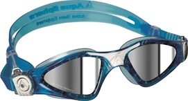 Schwimmbrille Aqua Sphere Kayenne Gespiegelte Linsen Blau/Weiß Small