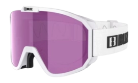 Masque de Ski Bliz Rave Matt White W Black Logo / Brown Pink