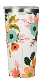 Flask Corkcicle Classic Cream Floral Tall 475 ml