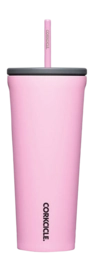 Thermal Mug Corkcicle Cold Cup with Straw Baby Pink 710 ml