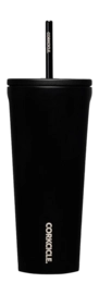 Thermal Mug Corkcicle Cold Cup with Straw Black 710 ml