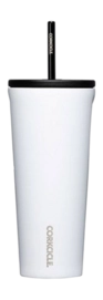 Thermal Mug Corkcicle Cold Cup with Straw White 710 ml