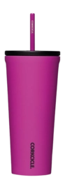 Thermal Mug Corkcicle Cold Cup with Straw Fuchsia 710 ml