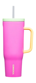 Thermosbeker Corkcicle Cruiser met Rietje Roze 1,2 L