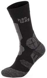 Wandelsok Hanwag Unisex Hanwag Trek Socke Asphalt Black
