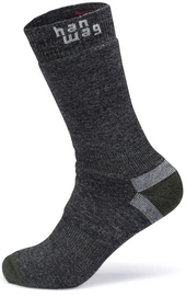 Chaussettes de Randonnée Hanwag Unisex Hanwag Thermo Socke Asphalt Dark Green