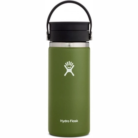 Thermosflasche Hydro Flask Wide Mouth Flex Sip Lid Olive 473 ml
