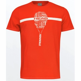 Padel-Shirt HEAD Typo Tangerine Herren