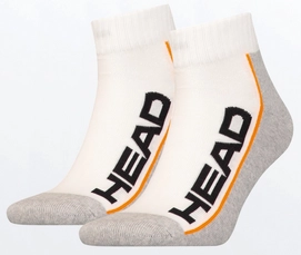 Tennissok HEAD Men Stripe Quarter White Grey