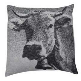Sierkussenhoes David Fussenegger Silvretta Cow Photorealistic Grey ( 50 x 50 cm )