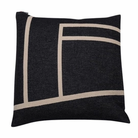 Sierkussenhoes David Fussenegger Nova Lines Two Tone Black ( 60 x 60 cm )