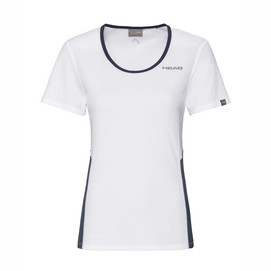 Tennisshirt HEAD Women Club Tech White Dark Blue