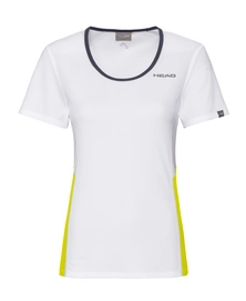 Tennisshirt HEAD Women Club Tech White Yellow