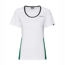 Tennisshirt HEAD Women Club Tech White Green-XL