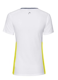 Tennisshirt HEAD Women Club Tech White Yellow