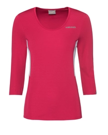 Tennisshirt HEAD Club Tech 3/4 Magenta Damen