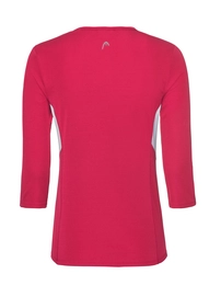 Tennisshirt HEAD Women Club Tech 3/4 Magenta